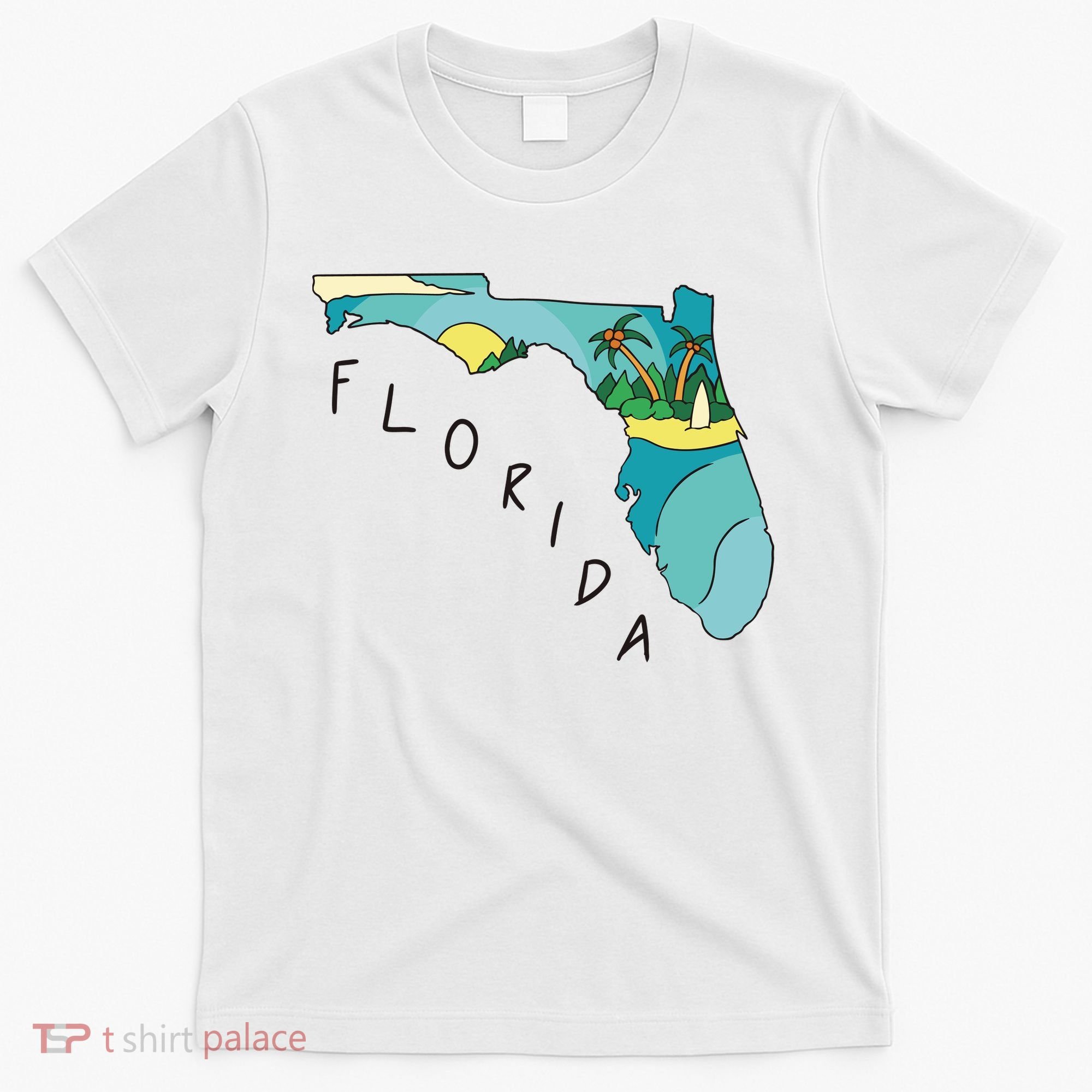 Florida Beach Map T-Shirt
