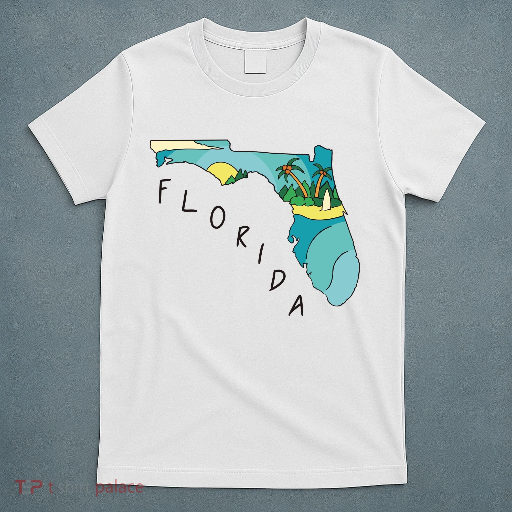 Florida Beach Map T-Shirt