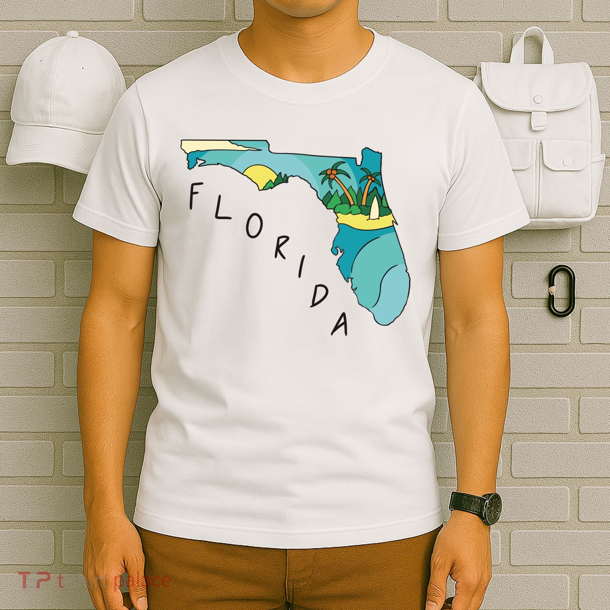 Florida Beach Map T-Shirt