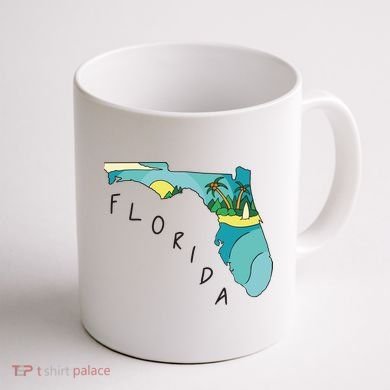 Florida Beach Map Coffee Mug back