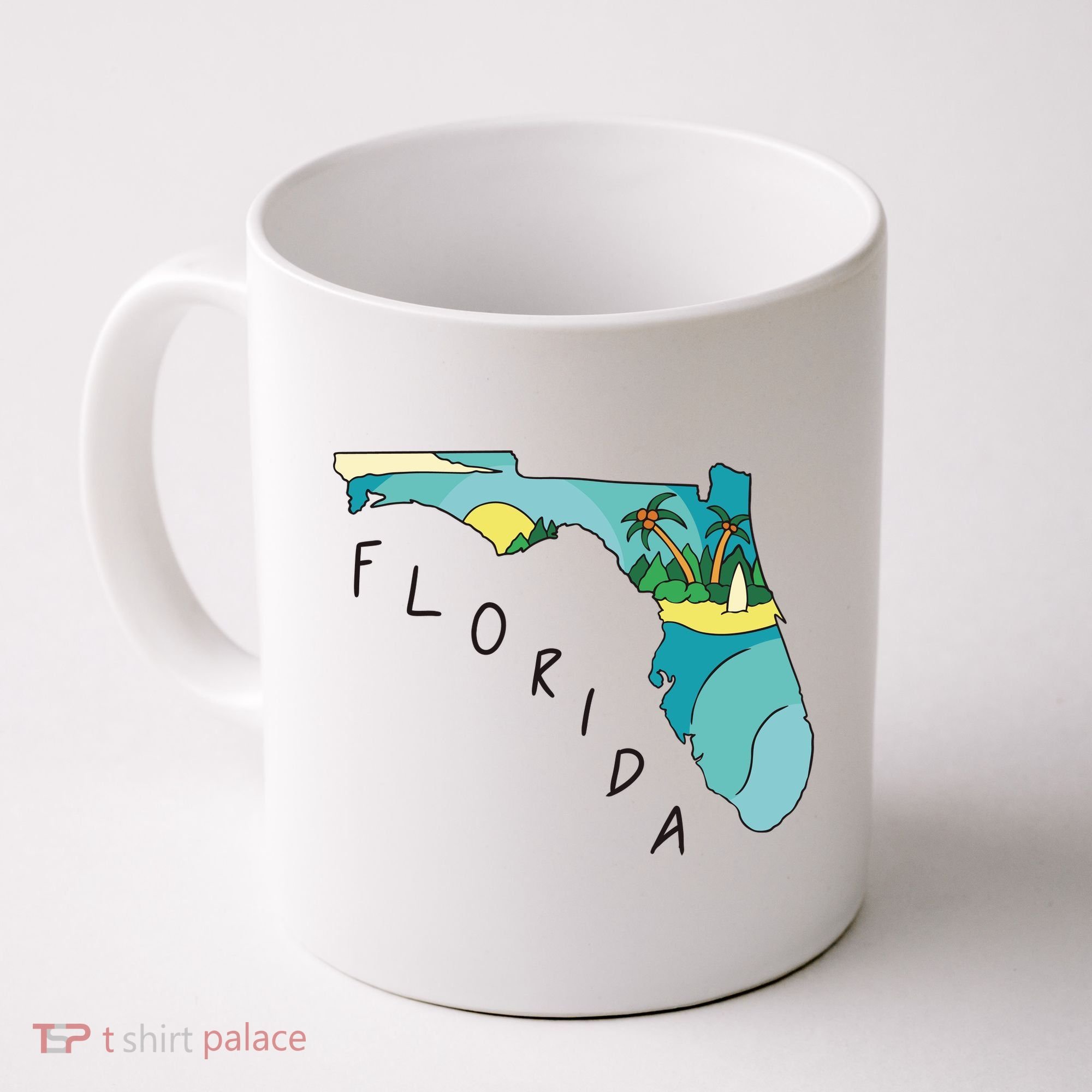 Florida Beach Map Coffee Mug