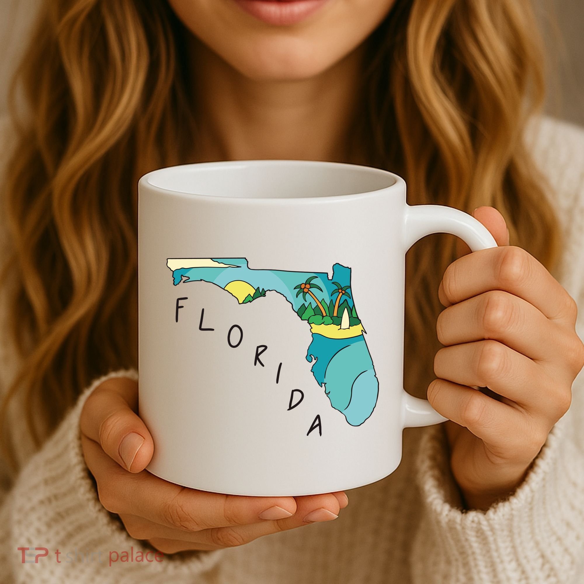 Florida Beach Map Coffee Mug