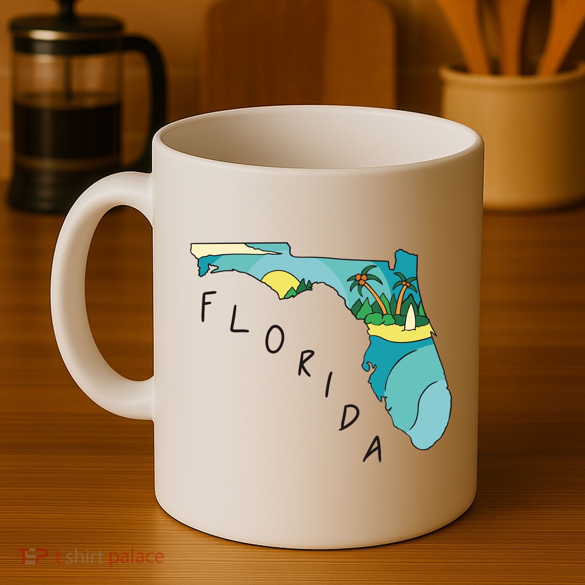 Florida Beach Map Coffee Mug