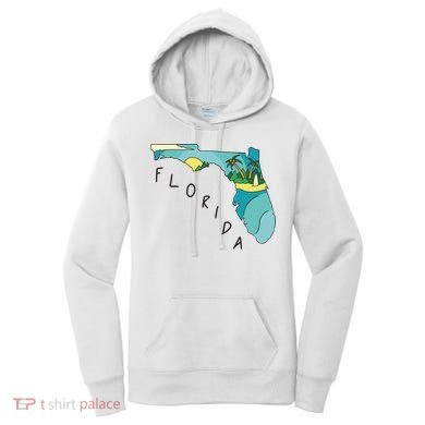 Florida Beach Map Women's Hoodie