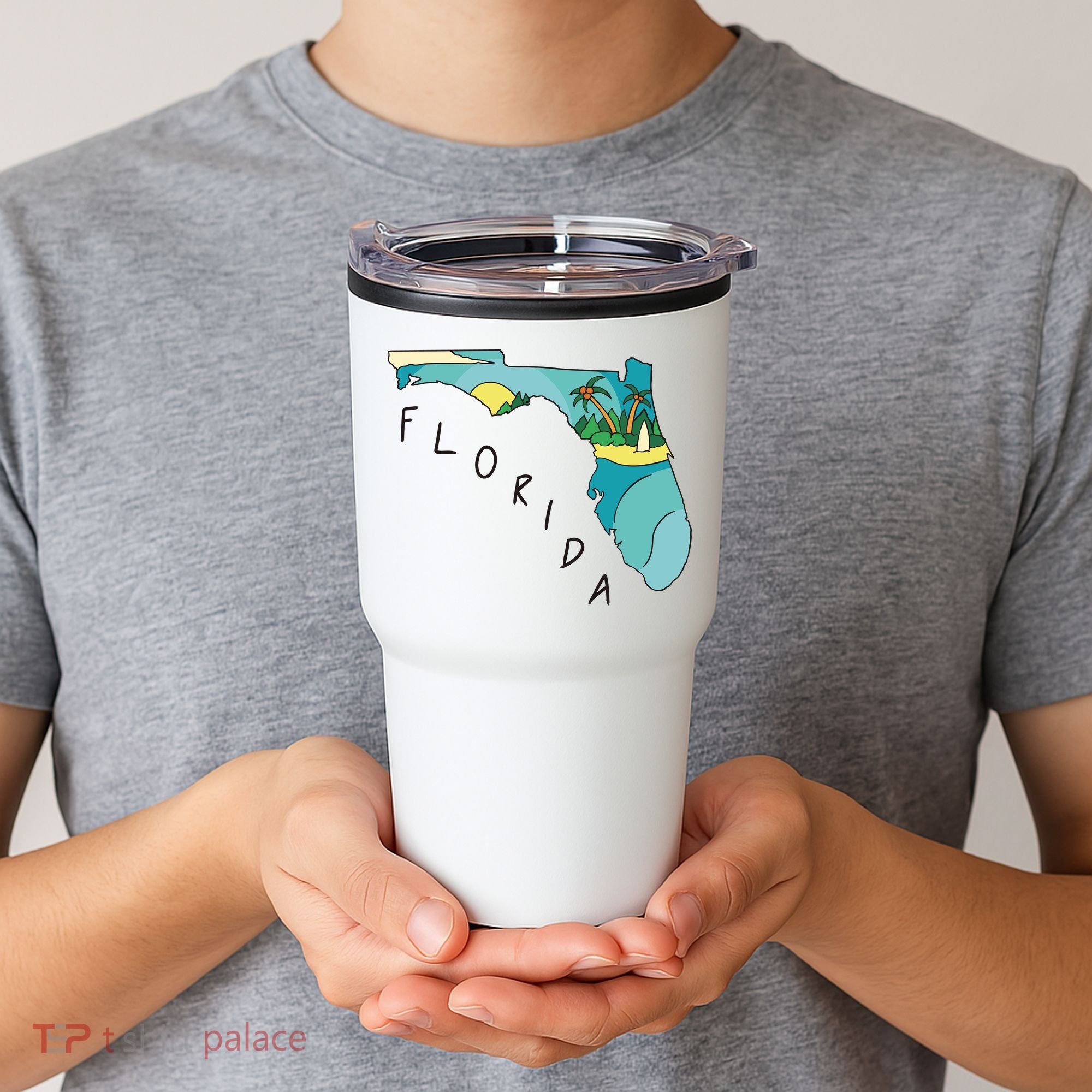 Florida Beach Map Tumbler