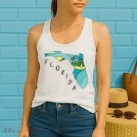 Florida Beach Map Women's Tank Top thumb 2