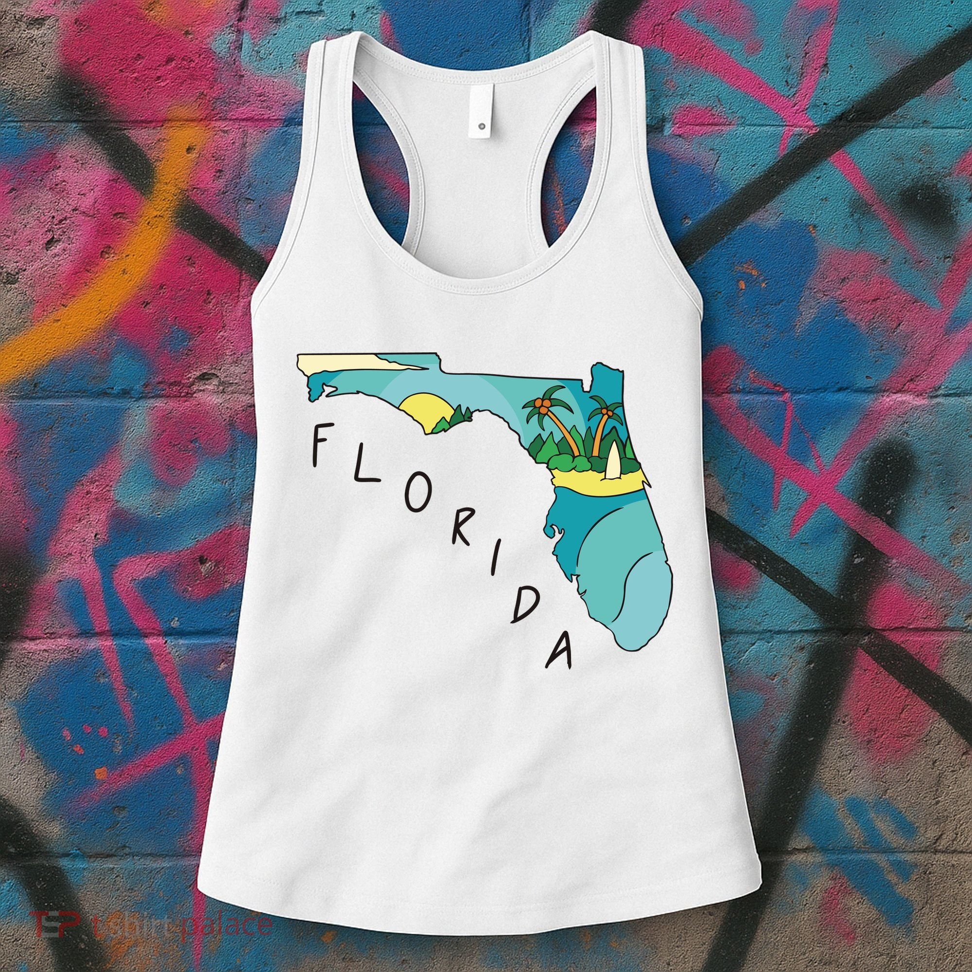 Florida Beach Map Women's Tank Top