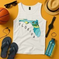Florida Beach Map Tank Top thumb 4