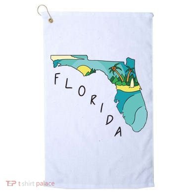 Florida Beach Map Golf Towel