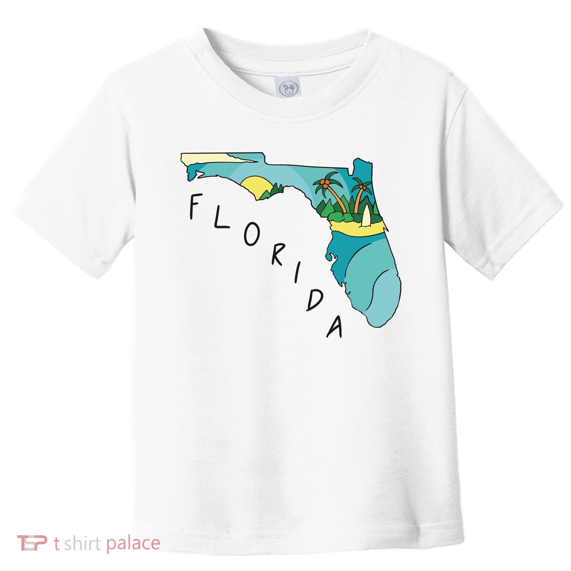 Florida Beach Map Toddler T-Shirt