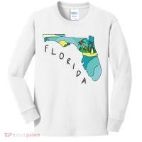 Florida Beach Map Kids Long Sleeve Shirt thumb 0