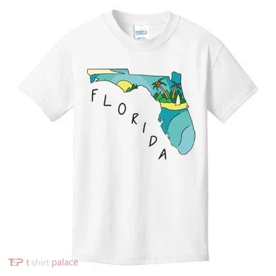 Florida Beach Map Kids T-Shirt