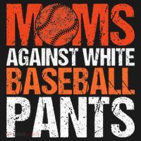 Funny Baseball Moms Against White Baseball Pants Women's Hoodie thumb 2