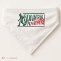 Funny Bigfoot Mountain Dude Hiking Camping Retro Gift USA-Made Doggie Bandana thumb 0