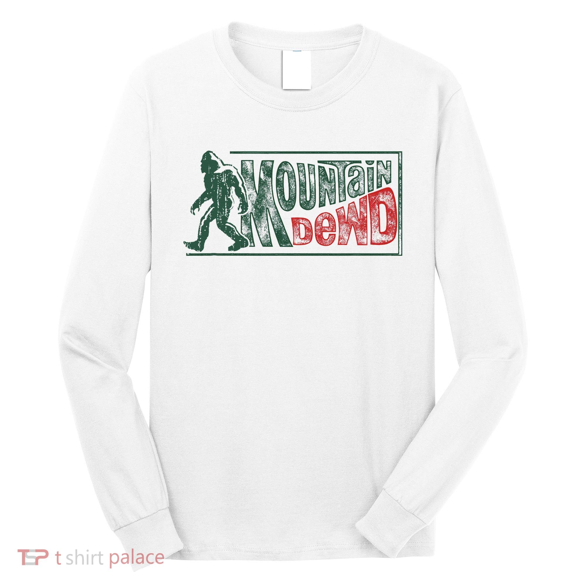 Funny Bigfoot Mountain Dude Hiking Camping Retro Gift Long Sleeve Shirt