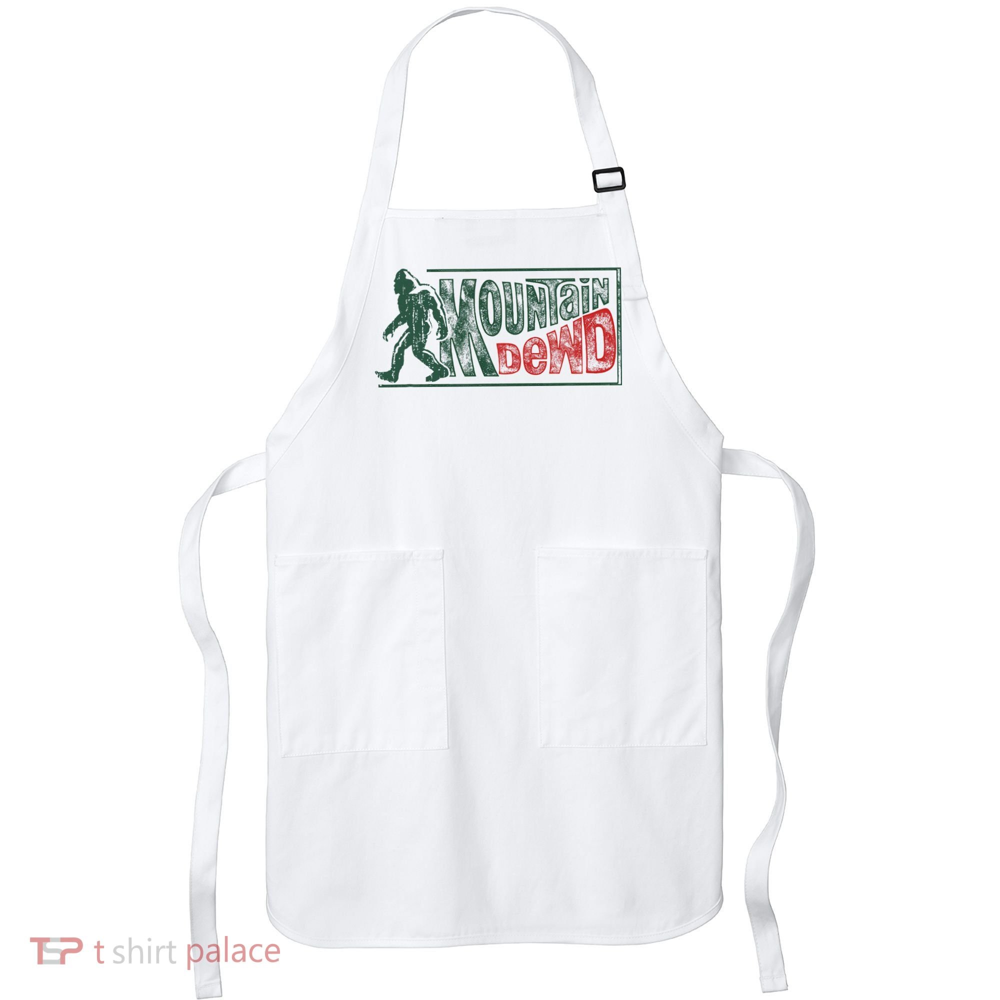 Funny Bigfoot Mountain Dude Hiking Camping Retro Gift Apron