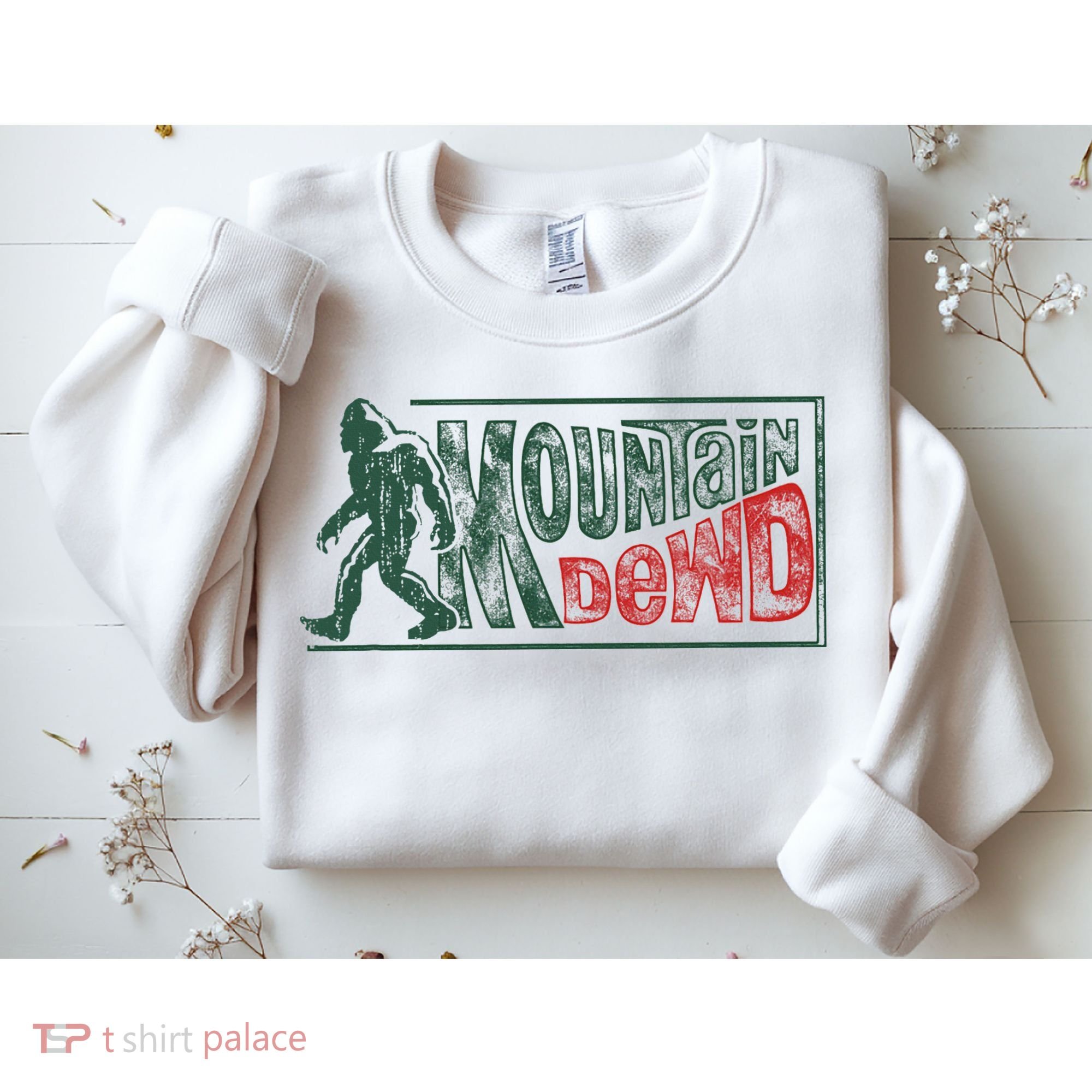 Funny Bigfoot Mountain Dude Hiking Camping Retro Gift Sweatshirt