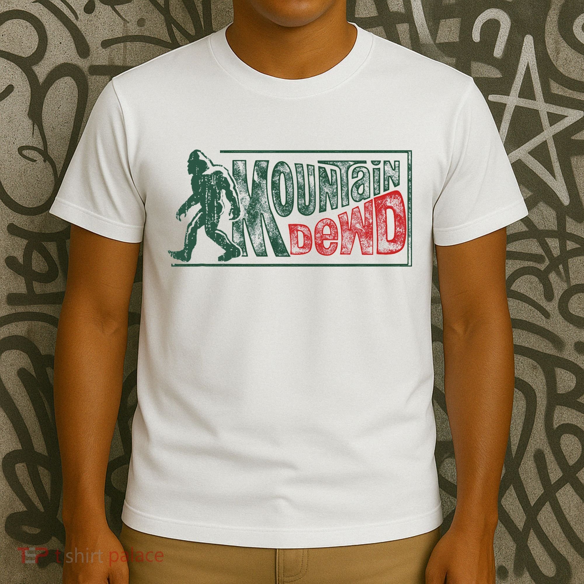 Funny Bigfoot Mountain Dude Hiking Camping Retro Gift T-Shirt