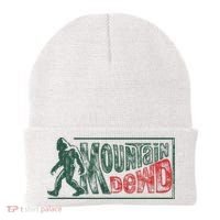 Funny Bigfoot Mountain Dude Hiking Camping Retro Gift Beanie thumb 0
