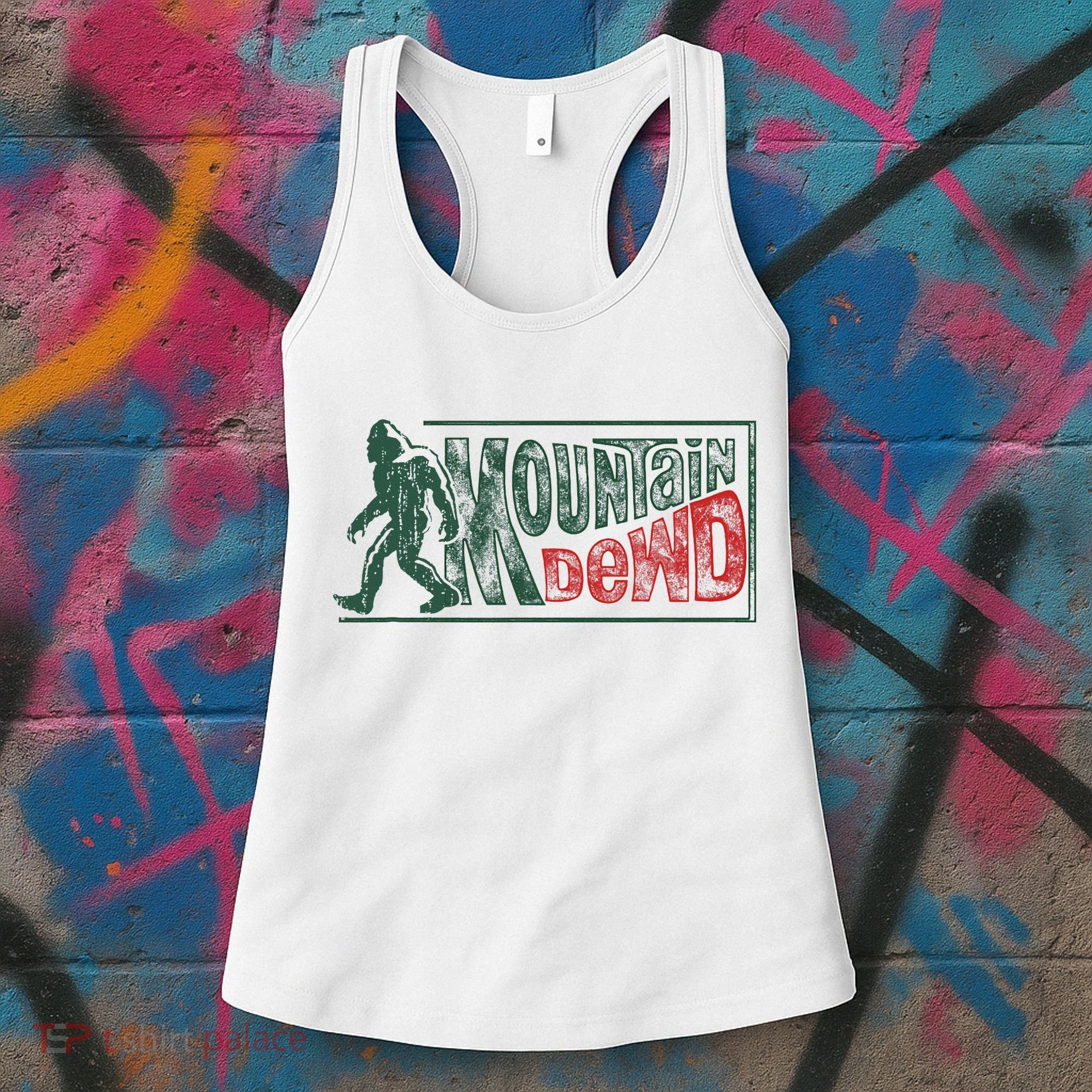Funny Bigfoot Mountain Dude Hiking Camping Retro Gift Women's Tank Top