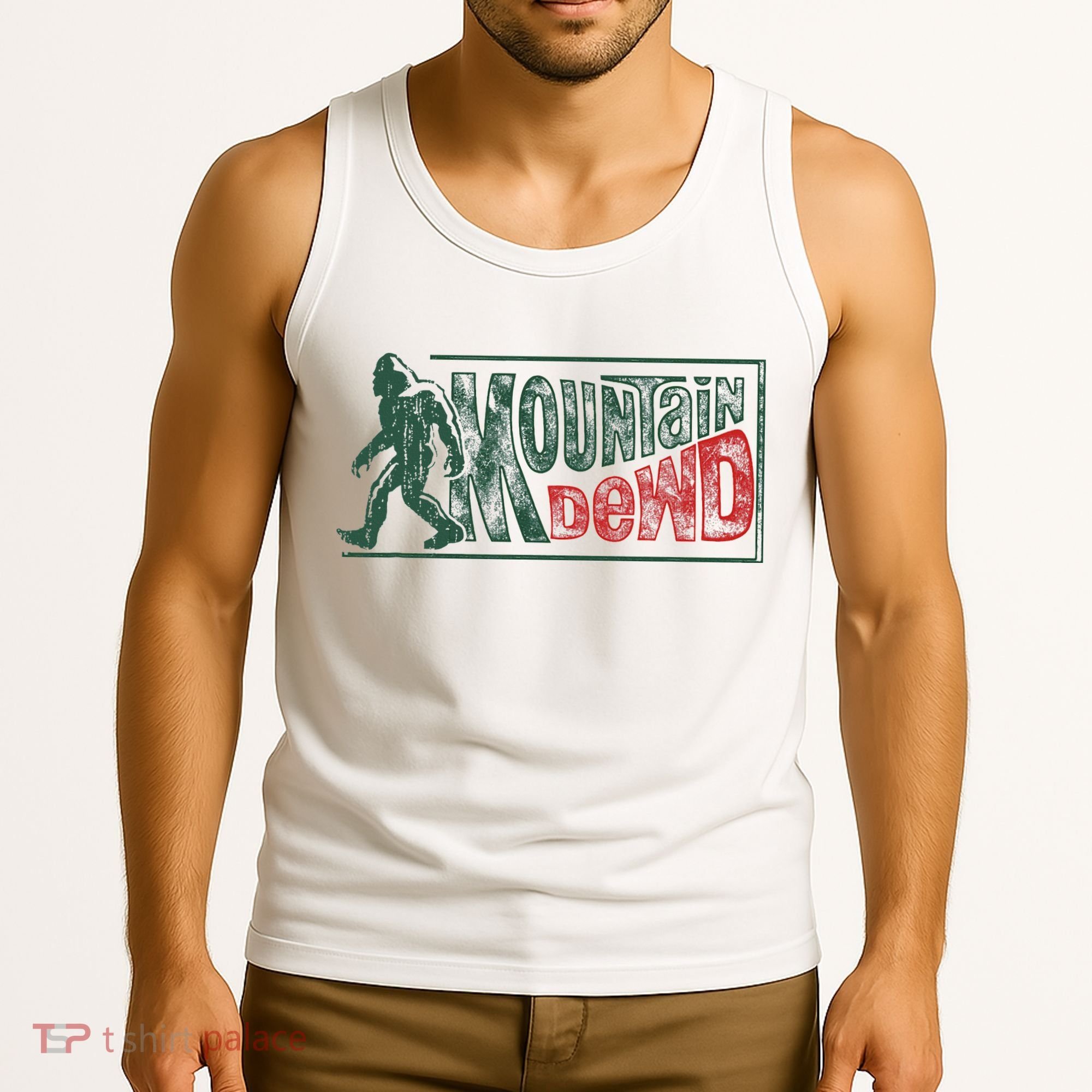 Funny Bigfoot Mountain Dude Hiking Camping Retro Gift Tank Top