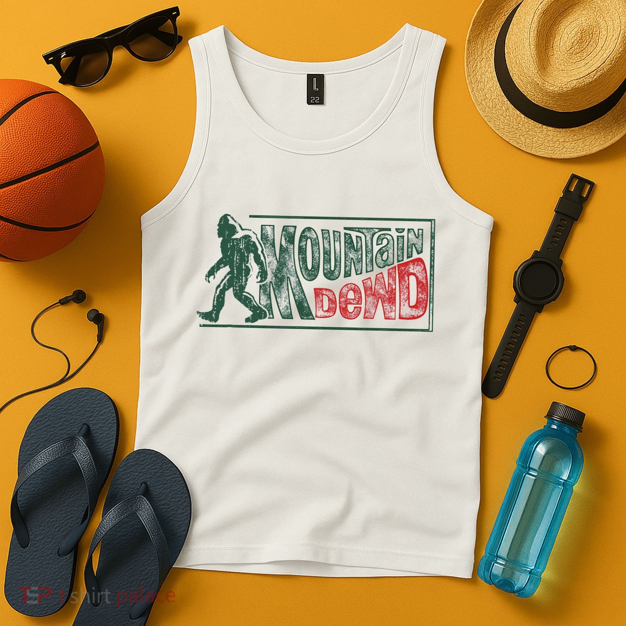 Funny Bigfoot Mountain Dude Hiking Camping Retro Gift Tank Top