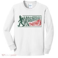 Funny Bigfoot Mountain Dude Hiking Camping Retro Gift Kids Long Sleeve Shirt thumb 0