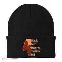 Funny Black M.e.n Deserve To Grow Old Black History Month Beanie thumb 0