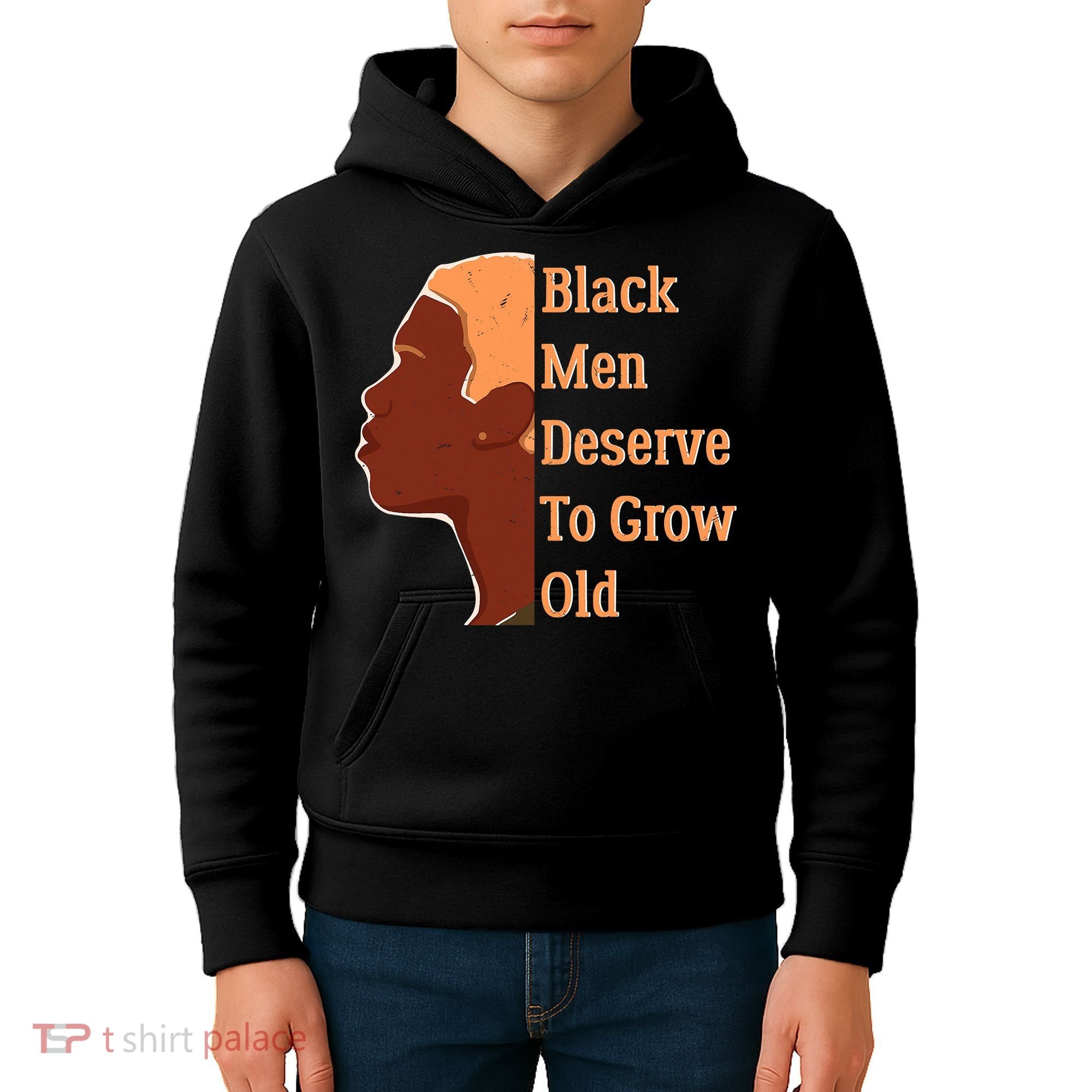 Funny Black M.e.n Deserve To Grow Old Black History Month Kids Hoodie