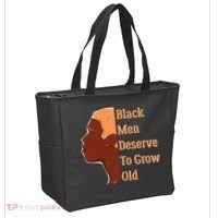 Funny Black M.e.n Deserve To Grow Old Black History Month Tote Bag thumb 2
