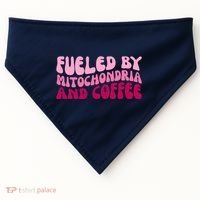 Fueled By Mitochondria And Coffee Funny USA-Made Doggie Bandana thumb 0