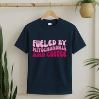 Fueled By Mitochondria And Coffee Funny T-Shirt thumb 2
