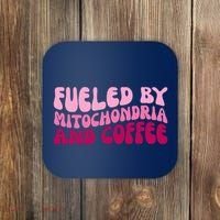 Fueled By Mitochondria And Coffee Funny Coaster thumb 0