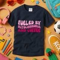 Fueled By Mitochondria And Coffee Funny Kids T-Shirt thumb 3