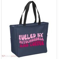 Fueled By Mitochondria And Coffee Funny Tote Bag thumb 2