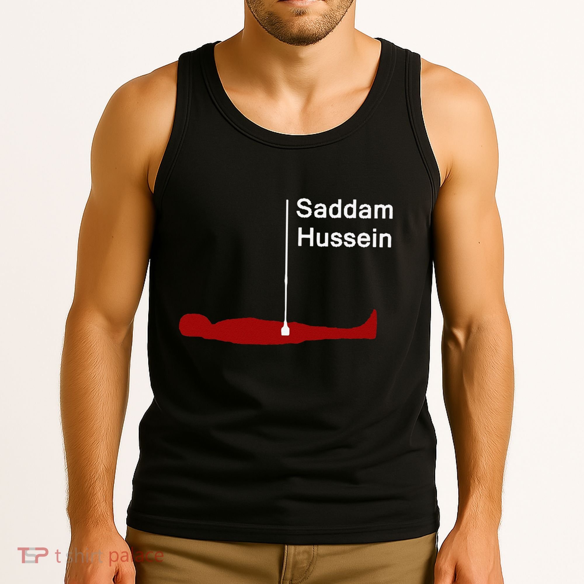 Funny Brainrot Meme Saddam HusseinS Hiding Spot Teen Joke Tank Top