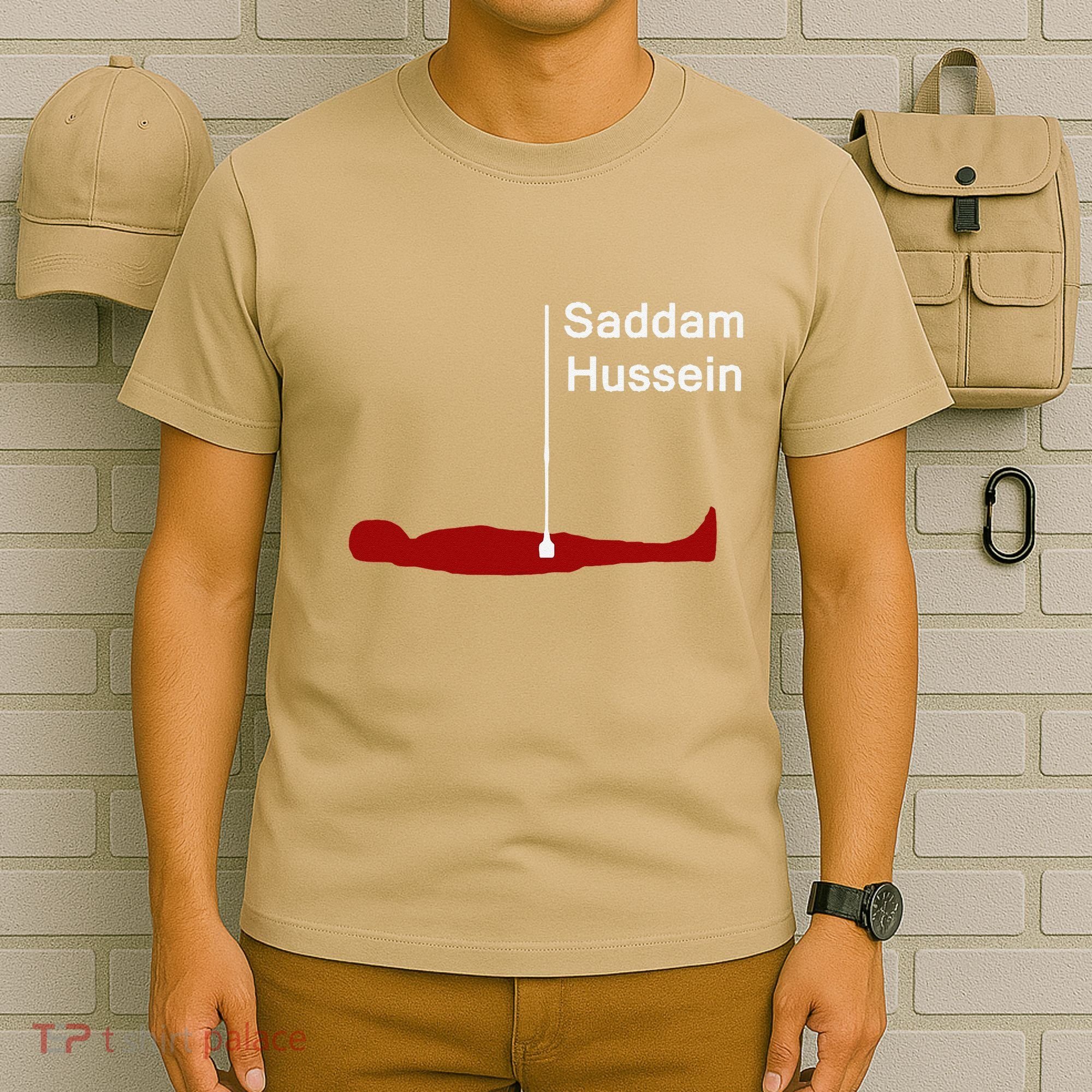 Funny Brainrot Meme Saddam HusseinS Hiding Spot Teen Joke T-Shirt
