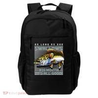 Funny Big Mouth Bass Swallows Backpack thumb 0