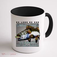 Funny Big Mouth Bass Swallows Coffee Mug thumb 1