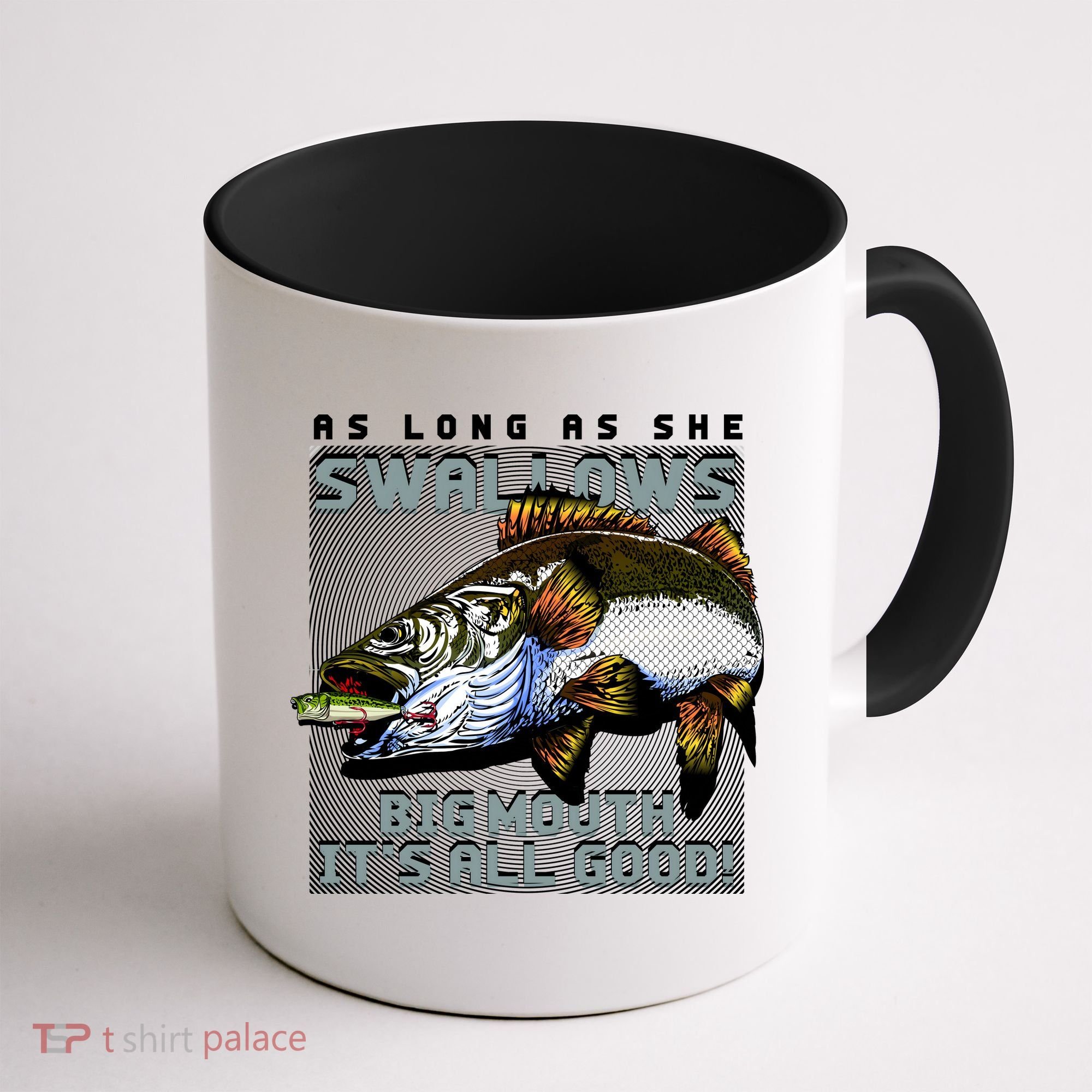 Funny Big Mouth Bass Swallows Coffee Mug
