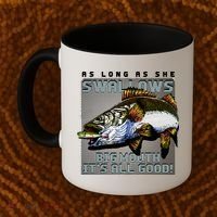 Funny Big Mouth Bass Swallows Coffee Mug thumb 2