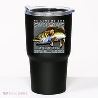 Funny Big Mouth Bass Swallows Tumbler thumb 0