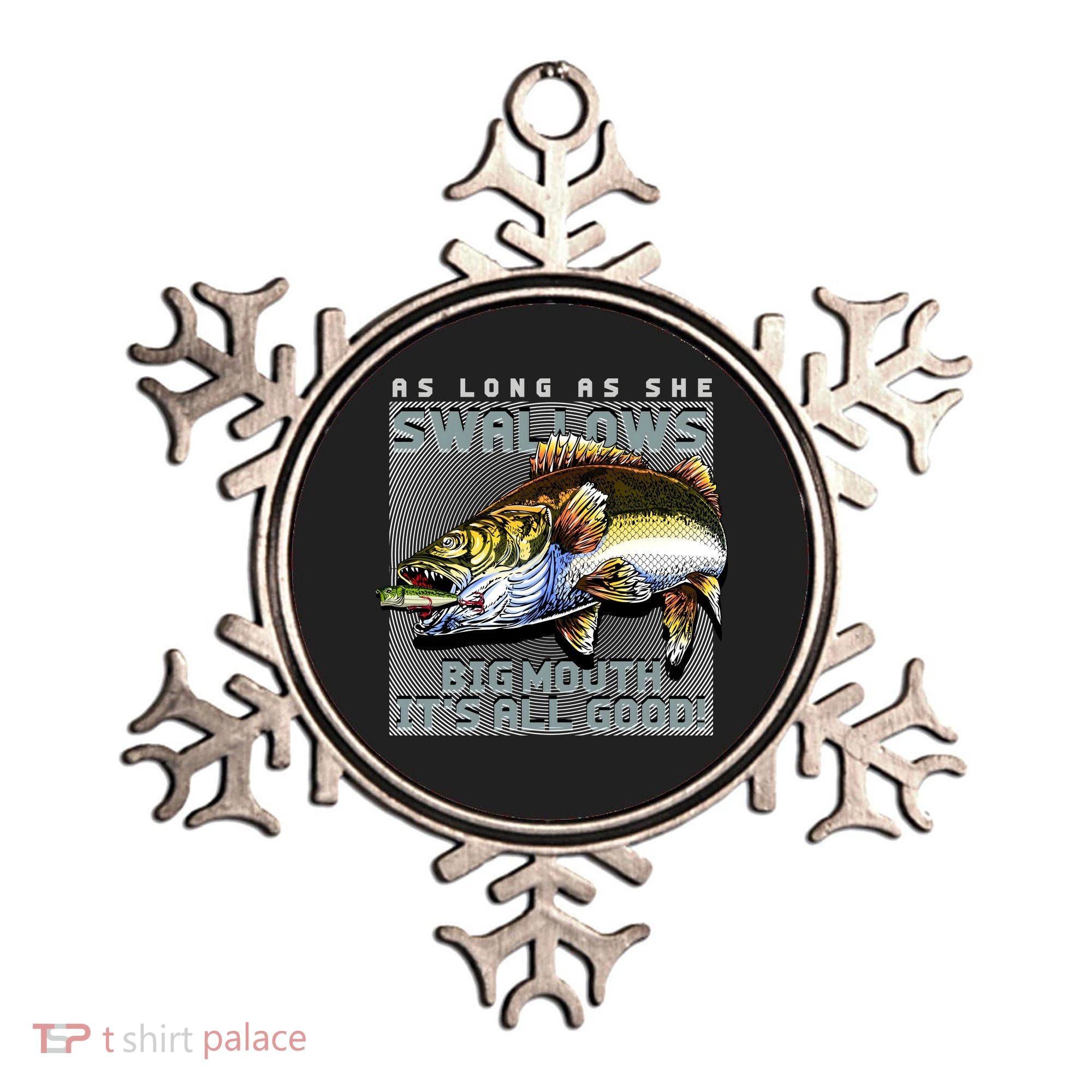 Funny Big Mouth Bass Swallows Ornament