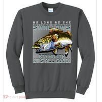 Funny Big Mouth Bass Swallows Sweatshirt thumb 0
