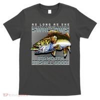 Funny Big Mouth Bass Swallows T-Shirt thumb 0