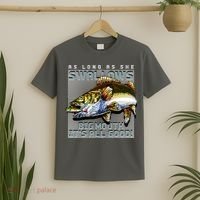 Funny Big Mouth Bass Swallows T-Shirt thumb 2