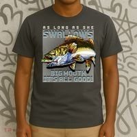 Funny Big Mouth Bass Swallows T-Shirt thumb 3