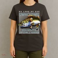 Funny Big Mouth Bass Swallows T-Shirt thumb 4
