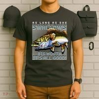 Funny Big Mouth Bass Swallows T-Shirt thumb 6