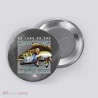 Funny Big Mouth Bass Swallows Button thumb 0
